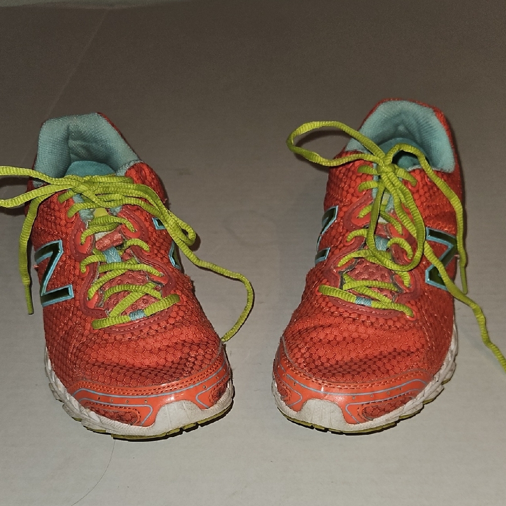 New Balance Womens Orange and Green Sneakers